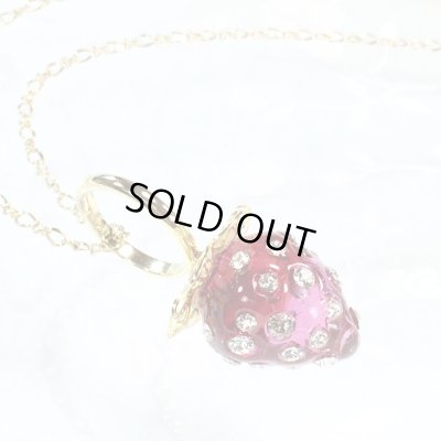 [苺/イチゴ] ストロベリー グラスネックレス｜Maho de Maho（マホドゥマホ）