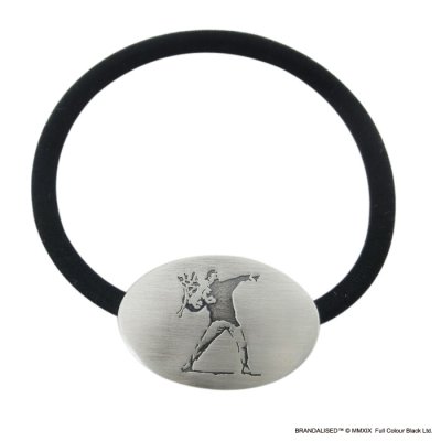 [ブランダライズド 公式コラボアクセサリー] Banksy ”Flower Bomber” Hair tie/バンクシー フラワーボンバーヘアゴム【FatimaDesign×BRANDALISED™】
