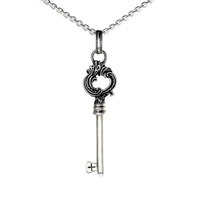 アンティークの鍵をモチーフにしたメンズシルバーネックレス「antique key pendant」アークシルバーアクセサリーズ