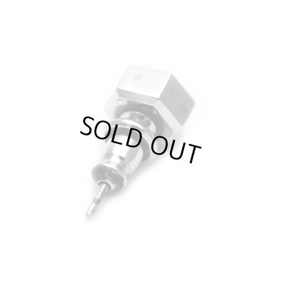 六角柱 シルバーピアス メンズ 片耳 天然石 