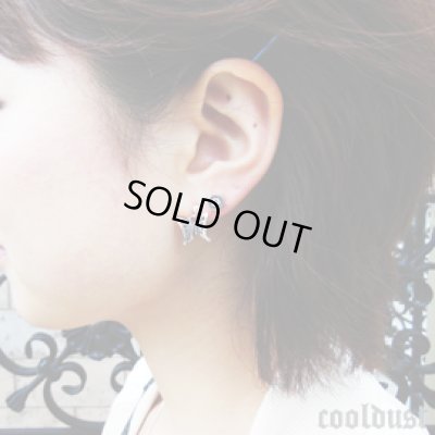 六角柱 シルバーピアス メンズ 片耳 天然石 