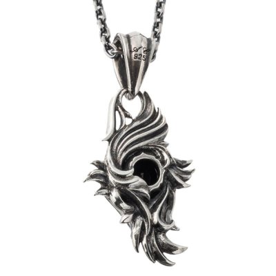 【ペアネックレス】フレアペンダント(クリア&ブラック)/ Artemis Classic/アルテミスクラシック