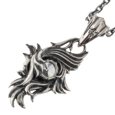 【ペアネックレス】フレアペンダント(クリア&ブラック)/ Artemis Classic/アルテミスクラシック