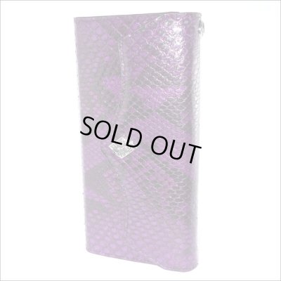 【蛇革/本革】パープルパイソン ロングウォレット/Artemis Classic/アルテミスクラシック