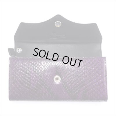 【蛇革/本革】パープルパイソン ロングウォレット/Artemis Classic/アルテミスクラシック