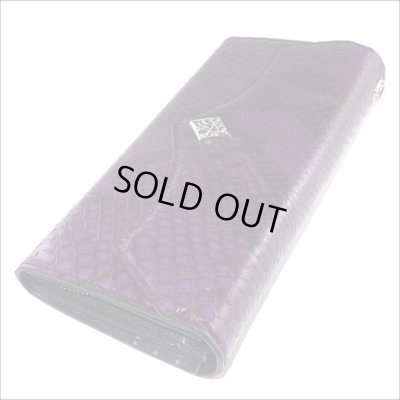 【蛇革/本革】パープルパイソン ロングウォレット/Artemis Classic/アルテミスクラシック