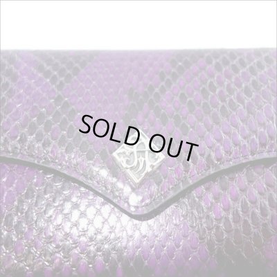 【蛇革/本革】パープルパイソン ロングウォレット/Artemis Classic/アルテミスクラシック