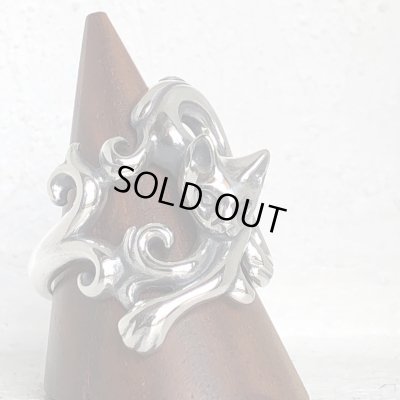 ガッシュ/【ネコ シルバーリング】唐草と猫のリング｜gush