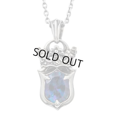 クラウンシールドペンダント ミスティッククォーツ（ブルー）/アルテミスキングス/Artemis Kings