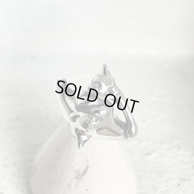 ガッシュ/【ネコ シルバーリング】絡みあう猫リング [タイプ1]｜gush（ガッシュ）