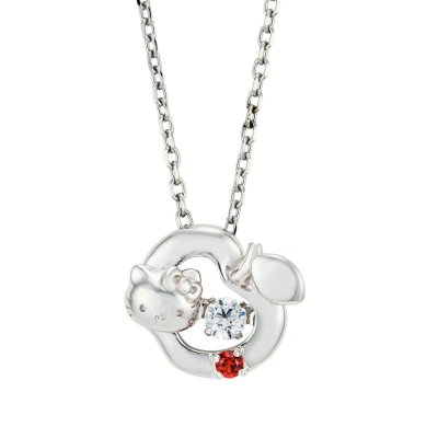 ハローキティ サンリオキャラクターズ ダンシングストーン ネックレス シルバー SAKT-N006LM