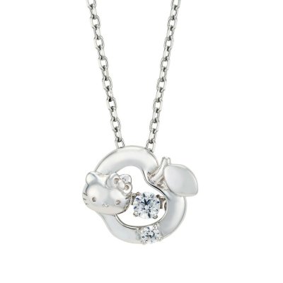 ハローキティ サンリオキャラクターズ ダンシングストーン ネックレス シルバー SAKT-N006RD