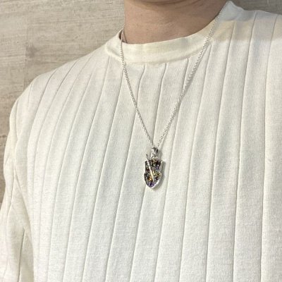 [アニメ巌窟王 公式グッズ]モンテクリスト伯爵 ジュエリーエンブレム シルバーネックレスSV 「Le Comte de“Monte Cristo” JEWEL ver.」/ アークシルバーアクセサリーズ