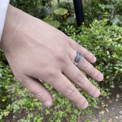 [アニメ巌窟王 公式グッズ] メッセージ シルバーリングSV「Attendre et espérer（待て、しかして希望せよ）」/ アークシルバーアクセサリーズ