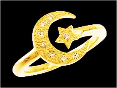 画像1: LUNA ESTRELLA RING SMALL GD｜Crescent Luna/クレセントルナ