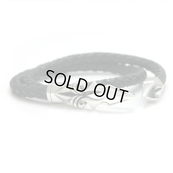 画像2: ダグダート/2連 レザー×シルバーブレスレット ブラック シルバ－925 メンズ DAgDART