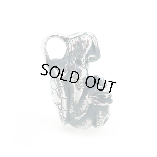 河童ペンダント 和風アクセサリー銀風