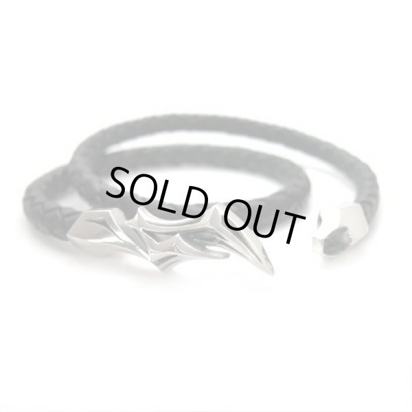 画像2: ダグダート/編革レザー×シルバーブレスレット ブラック シルバ－925 メンズ DAgDART