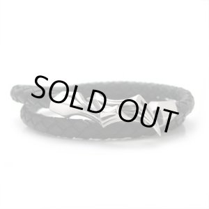 画像: ダグダート/編革レザー×シルバーブレスレット ブラック シルバ－925 メンズ DAgDART