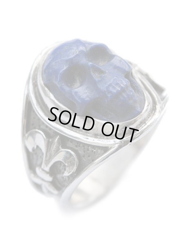 ジョニーデップ愛用アクセサリー「リーダウニー」スカルリング(ラピスラズリ)