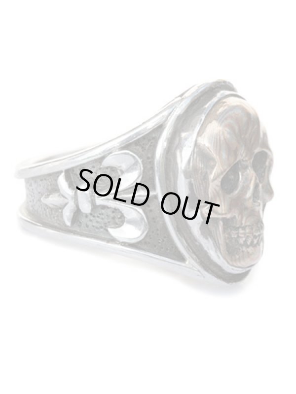 ジョニーデップ愛用アクセサリー「リーダウニー」スカルリング(木目金)