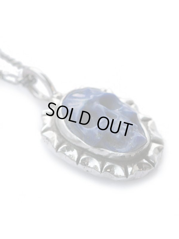 ジョニーデップ愛用アクセサリー「リーダウニー」スカルペンダント（ラピスラズリ）