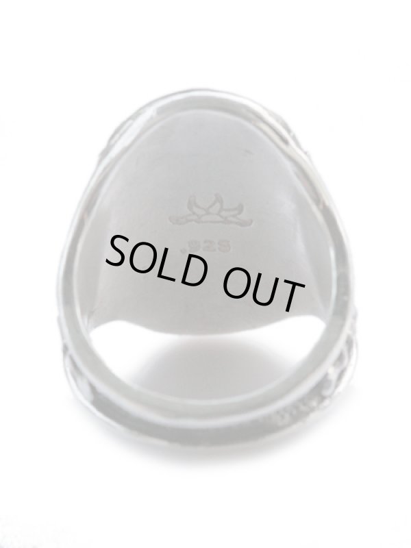 ジョニーデップ愛用アクセサリー「リーダウニー」ラージスカルリング(ジェット)