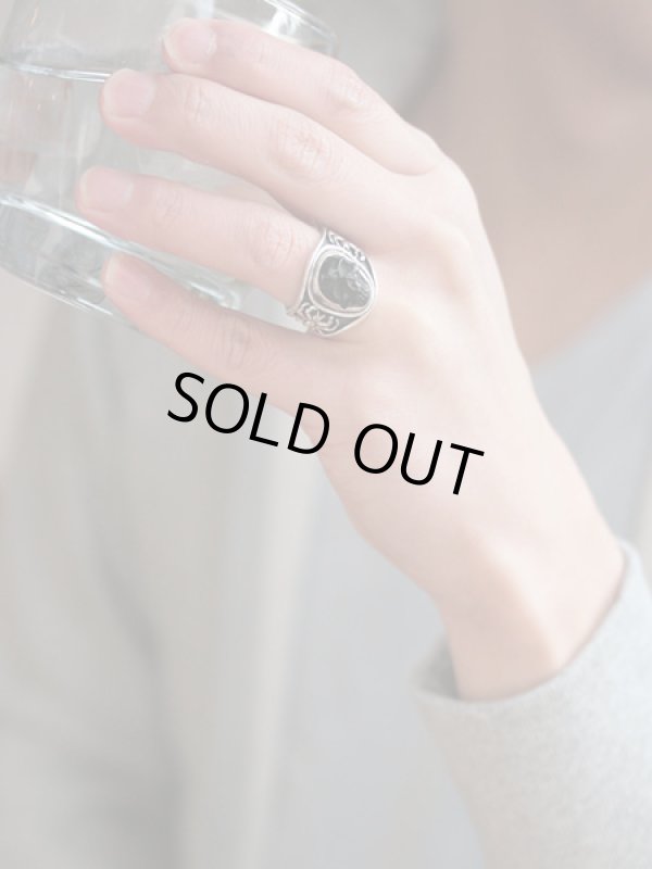 ジョニーデップ愛用アクセサリー「リーダウニー」スカルリング(ジェット)