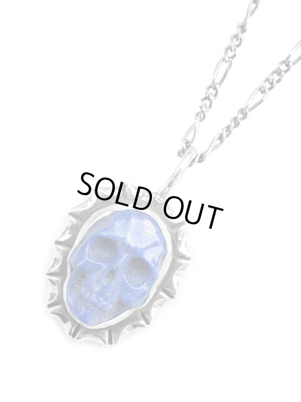 ジョニーデップ愛用アクセサリー「リーダウニー」スカルペンダント（ラピスラズリ）