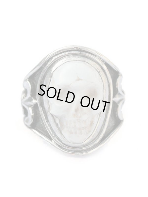 ジョニーデップ愛用アクセサリー「リーダウニー」スカルリング(ハウライト)