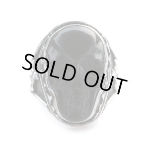 画像: リーダウニー/ラージスカルリング（ジェット）｜Lee Downey