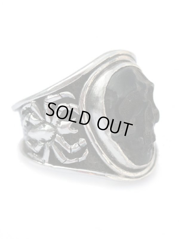 ジョニーデップ愛用アクセサリー「リーダウニー」スカルリング(ジェット)