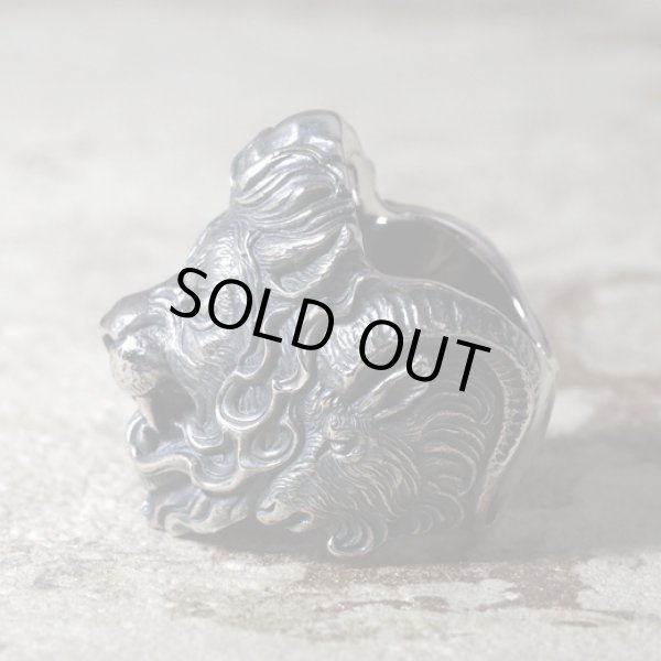 魔獣キメラのシルバーリング｜ライオン、山羊、蛇の複合魔獣