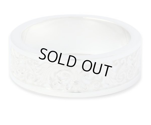 クラシカルデザインリリーリング（ホワイト）/AQUA SILVER（アクアシルバー）