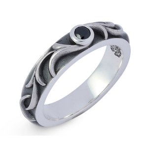 画像: アクアシルバー/[アラベスクリング]Arabesque ring（ブラックストーン）