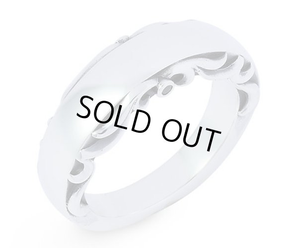 [アラベスクリング]Round ring（ブラックストーン）/ AQUA SILVER（アクアシルバー）