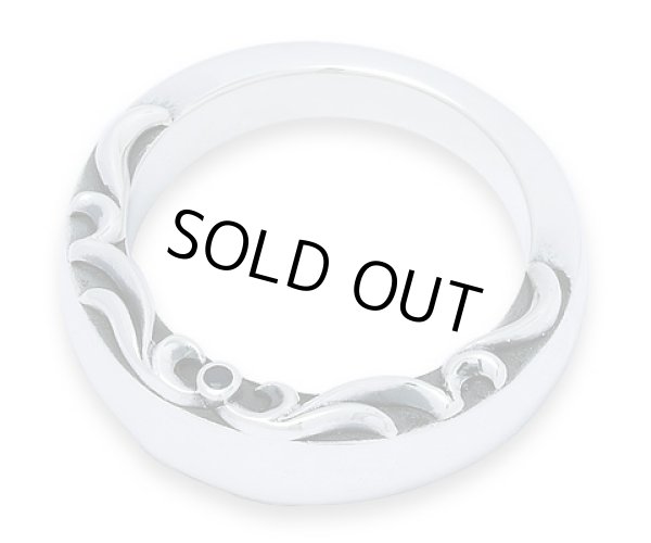 [アラベスクリング]Round ring（ブラックストーン）/ AQUA SILVER（アクアシルバー）