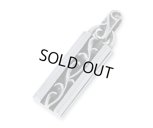 【ペアネックレス セット】アラベスクプレート(ブラック&ホワイト)/AQUA SILVER(アクアシルバー)