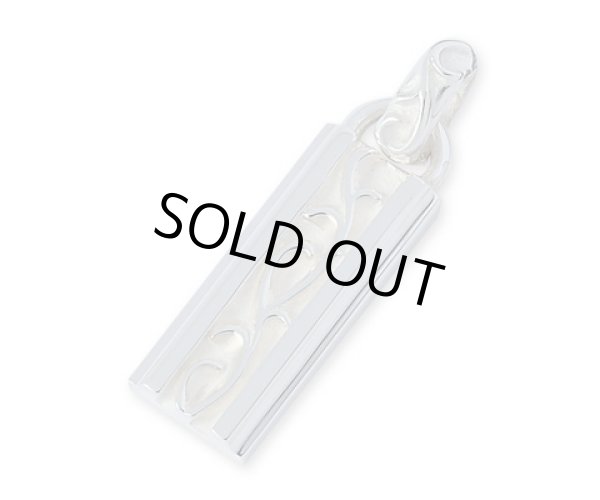 【ペアネックレス セット】アラベスクプレート(ブラック&ホワイト)/AQUA SILVER(アクアシルバー)