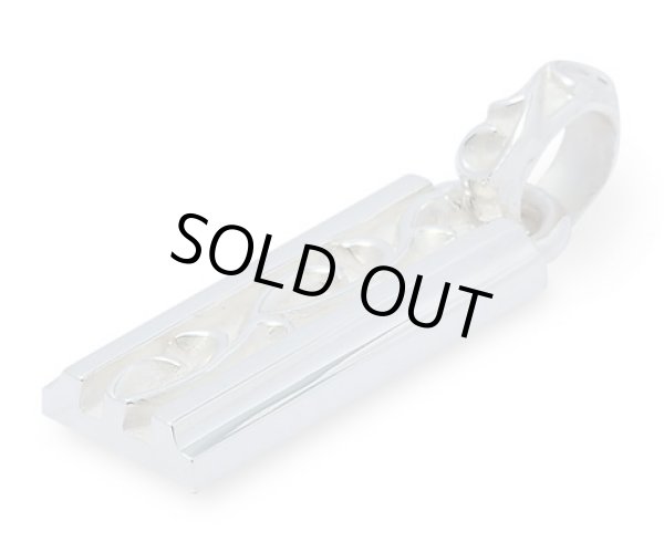 【ペアネックレス セット】アラベスクプレート(ブラック&ホワイト)/AQUA SILVER(アクアシルバー)