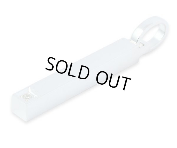 【ペアネックレス セット】プレーンネックレス（ブラックストーン＆クリアストーン）/AQUA SILVER（アクアシルバー）