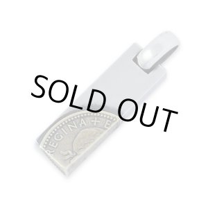 画像: アクアシルバー/6ペンスコインペンダント(シルバー&ブラス)