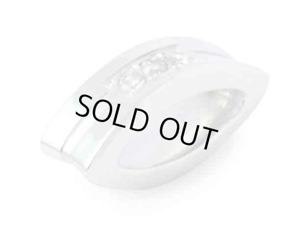 【ペアネックレス セット】3ストーンフープネックレス（ブラックストーン＆クリアストーン）/AQUA SILVER（アクアシルバー）