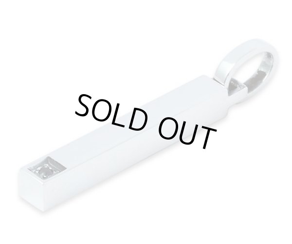 【ペアネックレス セット】プレーンネックレス（ブラックストーン＆クリアストーン）/AQUA SILVER（アクアシルバー）