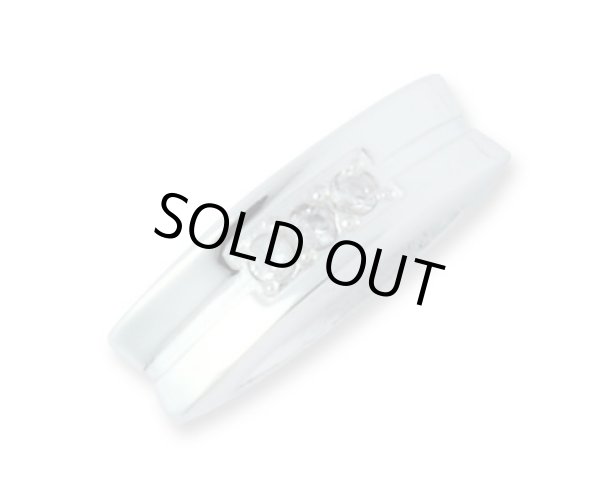 【ペアネックレス セット】3ストーンフープネックレス（ブラックストーン＆クリアストーン）/AQUA SILVER（アクアシルバー）