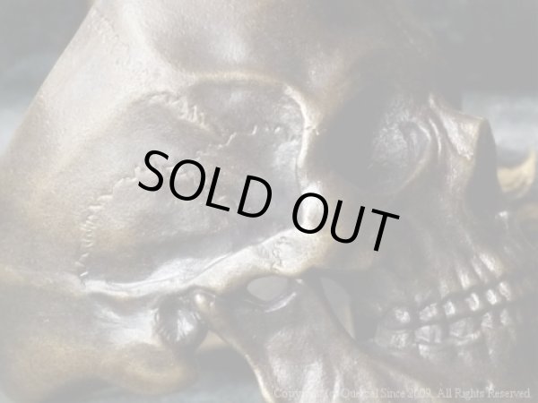 [スカルリング]ラージタナトスリング２（ブラス）/Quetzal（ケツァール）