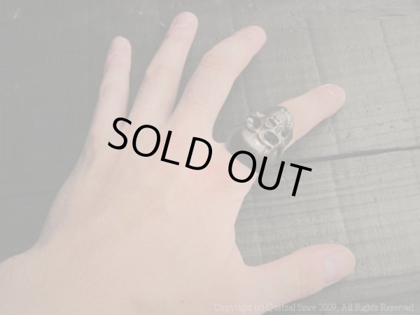 [スカルリング]ラージタナトスリング２（ブラス）/Quetzal（ケツァール）