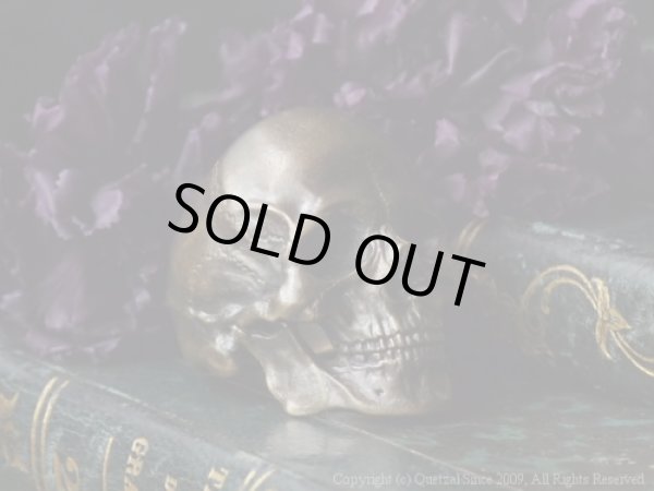 [スカルリング]ラージタナトスリング２（ブラス）/Quetzal（ケツァール）