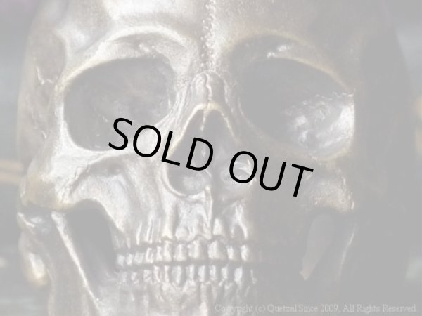 [スカルリング]ラージタナトスリング２（ブラス）/Quetzal（ケツァール）