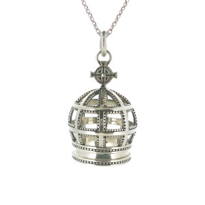 画像: アークシルバーアクセサリーズ/[クラウンネックレス] globe crown pendant メンズ ブランド シルバーペンダント